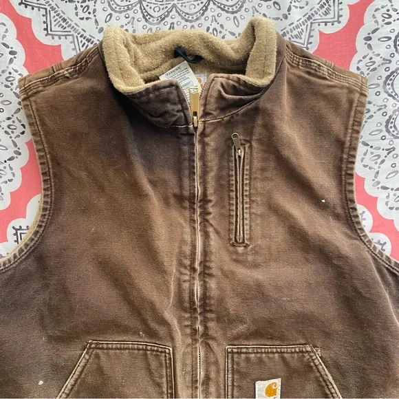 Dark Brown Carhartt Duck Vest